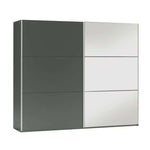 VIGO 250cm Sliding Door Wardrobe Graphite+Mirror