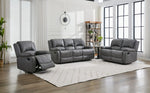 Gray reclining sofa set