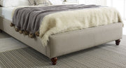 Lacey Winged Fabric Bed - 5ft King Size