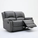 Gray recliner sofa on a white background