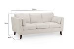 Aida Sofa Beige 3 Seater - 206 CM
