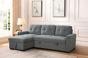 Mini Alaska Sofabed | Fabric Grey Universal Corner | 217x 147 CM