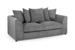 Amsterdam Jumbo Sofa - Grey 3 Seater - 176 CM