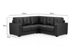 Archie Sofa Black Large Corner - 220 x 220 CM
