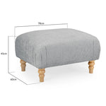 Gray upholstered ottoman