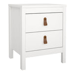 Barcelona 3 Piece Bundle, Bedside, Chest and 3 Door Wardrobe in White