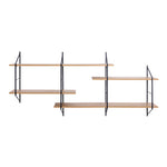 Belfast Wall Unit with 4 Shelves in Oak