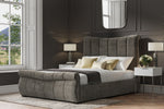 Bosworth Mid Grey Velvet King Size Bed