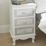Drawer Bedside White Grey