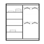 Calder 200cm Sliding Door Wardrobe White with Mirror