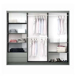 Calder 250cm Sliding Door Wardrobe Graphite with Mirror