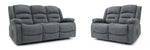 Chicago Electric Fabric Recliner Sofa - Grey 3+2 Set