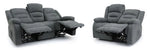 Chicago Electric Fabric Recliner Sofa - Grey 3+2 Set