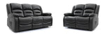 Chicago Electric Leather Recliner Sofa - Grey 3+2 Set