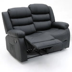 Chicago Manual Recliner Sofa - Black 3+2 Set