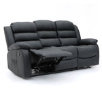 Chicago Manual Recliner Sofa - Black 3+2 Set
