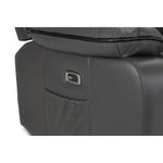 Gray leather recliner