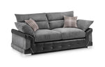Colton Sofa - Black/Grey 3 Seater - 200 CM