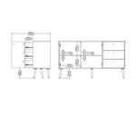 Cumbria Sideboard 2 Doors + 3 Drawers Dark Grey