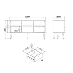 Cumbria TV-Unit 2 Drawers Dark Grey