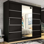 Dart VI 250cm Sliding Door Wardrobe Black