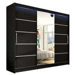 Dart VI 250cm Sliding Door Wardrobe Black