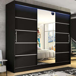 Dart VI 250cm Sliding Door Wardrobe Black