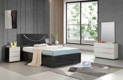Eclipse Slate Grey High Gloss Ottoman Bed - Storage Lift Up | Single 3FT