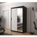 Farah 120cm Sliding Door Wardrobe Black