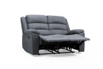 Grayson Manual Recliner Sofa - Grey 2 Seater