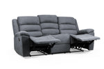 Grayson Manual Recliner Sofa - Grey 3 Seater