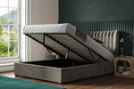 Harcourt Mid Grey Velvet Double Bed