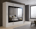 Hazel 250cm Sliding Door Wardrobe Grey Glass