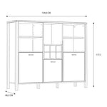 High Rock Shelf Unit in Matt Black/Riviera Oak