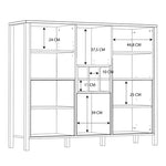 High Rock Shelf Unit in Matt Black/Riviera Oak