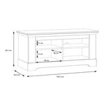 Illopa Storage Bench in Oak Nelson/Snowy Oak