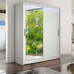 Kent VI 150cm Sliding Door Wardrobe White with Mirror