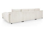 Lazur Cream U Shape Corner Sofa - 330 x 172 x 172 CM