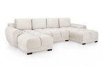 Lazur Cream U Shape Corner Sofa - 330 x 172 x 172 CM