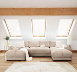 Lazur Mocha U Shape Corner Sofa - 330 x 172 x 172 CM