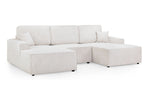 Leo Cinema Sofa Beige U Shape Corner - 277 x 170 x 170 CM