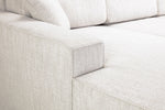 Leo Cinema Sofa Beige U Shape Corner - 277 x 170 x 170 CM