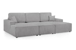 Leo Cinema Sofa Grey U Shape Corner - 277 x 170 x 170 CM