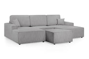 Leo Cinema Sofa Grey U Shape Corner - 277 x 170 x 170 CM