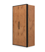 Loft Folding Door Wardrobe 104cm in Lancelot Oak