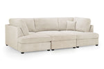 London Sofa - Boucle Beige U Shape Corner - 281 x 158 x 158 CM