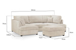 London Sofa - Boucle Beige U Shape Corner - 281 x 158 x 158 CM