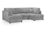 London Sofa - Boucle Grey U Shape Corner - 281 x 158 x 158 CM