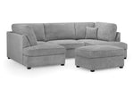 London Sofa - Boucle Grey U Shape Corner - 281 x 158 x 158 CM