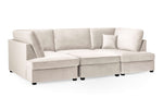 London Sofa - Plush Beige U Shape Corner - 281 x 158 x 158 CM